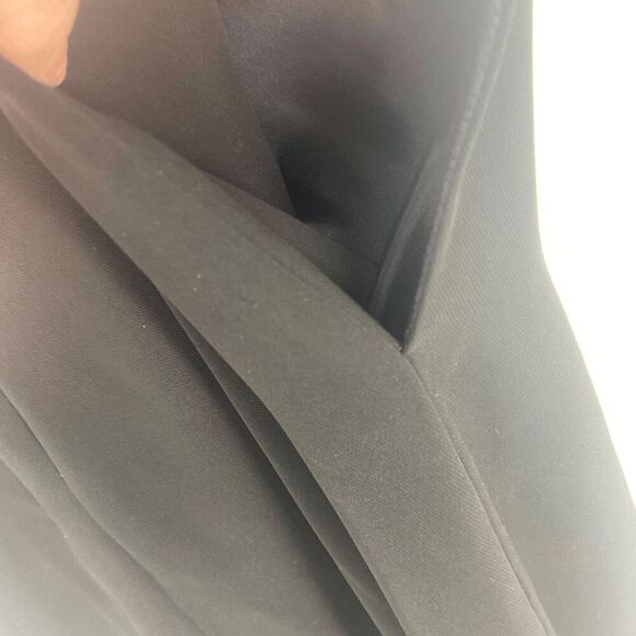 Yigal Azrouel Crepe Womens Jet Black New Wide Leg Trouser Pant 0 - Picture 8 of 8